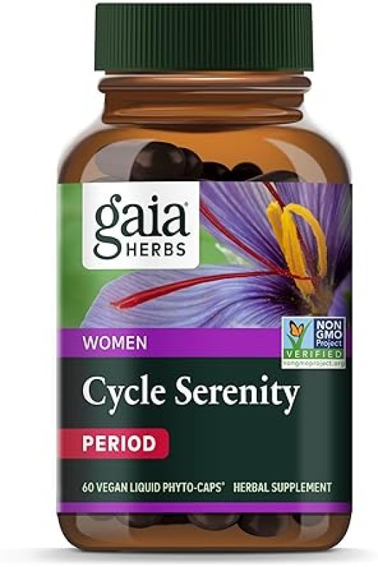 GAIA HERBS CYCLE SERENITY WOMEN S HORMONAL BALANCE, VEGAN CAPSULES, GLUTEN-FREE, 60 COUNT