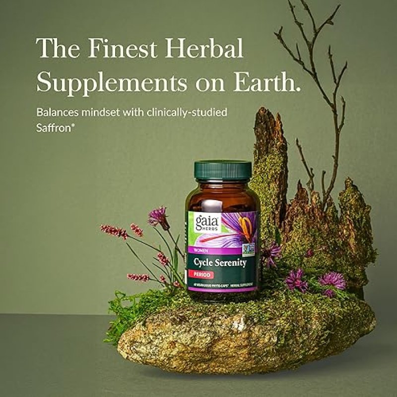 GAIA HERBS CYCLE SERENITY WOMEN S HORMONAL BALANCE, VEGAN CAPSULES, GLUTEN-FREE, 60 COUNT