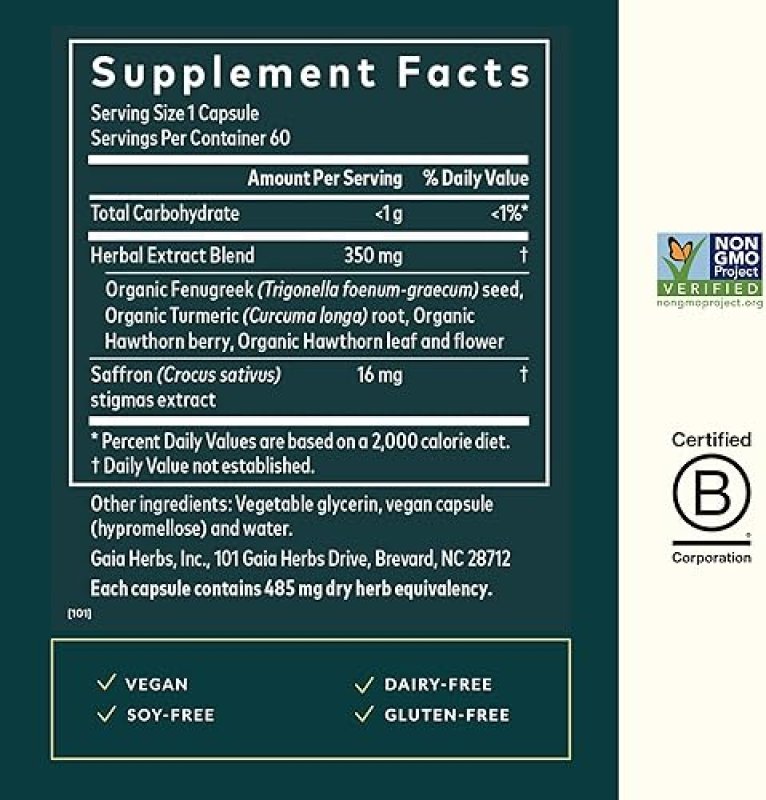 GAIA HERBS CYCLE SERENITY WOMEN S HORMONAL BALANCE, VEGAN CAPSULES, GLUTEN-FREE, 60 COUNT