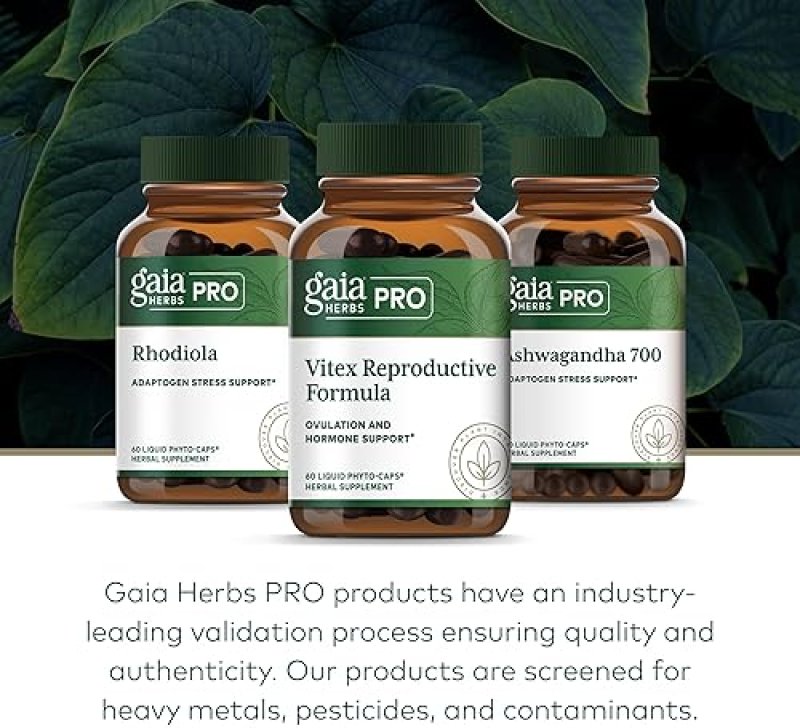 GAIA HERBS PRO VITEX SUPPLEMENT SUPPORTS HEALTHY OVULATION REPRODUCTIVE HEALTH 60 CAPSULES