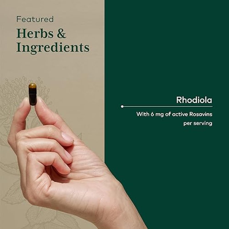 GAIA HERBS PRO RHODIOLA ROOT EXTRACT VEGAN ENERGY ADAPTOGEN SUPPLEMENT 60 CAPSULES