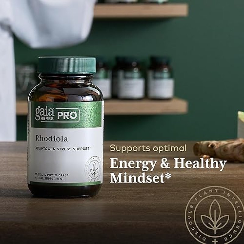 GAIA HERBS PRO RHODIOLA ROOT EXTRACT VEGAN ENERGY ADAPTOGEN SUPPLEMENT 60 CAPSULES