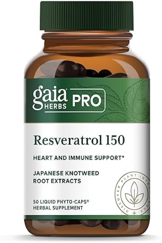 GAIA HERBS  PRO RESVERATROL 150 HEART IMMUNE SUPPORT VEGAN, GLUTEN-FREE 50 CAPSULES