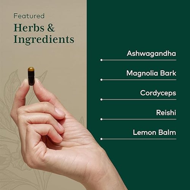 GAIA HERBS PRO NIGHTTIME HPA SLEEP SUPPORT SUPPLEMENT WITH ASHWAGANDHA CORDYCEPS, 120 CAPS