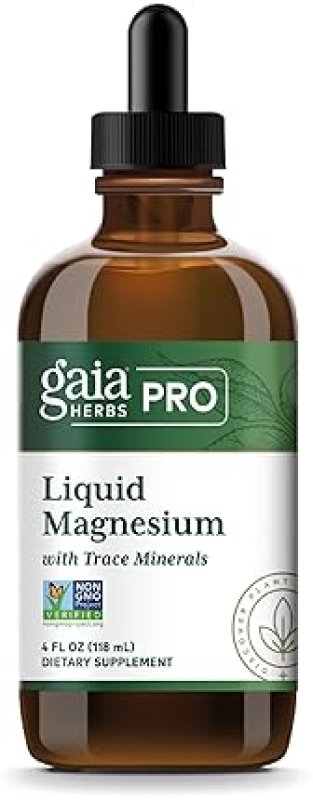 GAIA HERBS LIQUID MAGNESIUM SUPPLEMENT WITH TRACE MINERALS FOR ENERGY DNA SUPPORT, 4 FL OZ