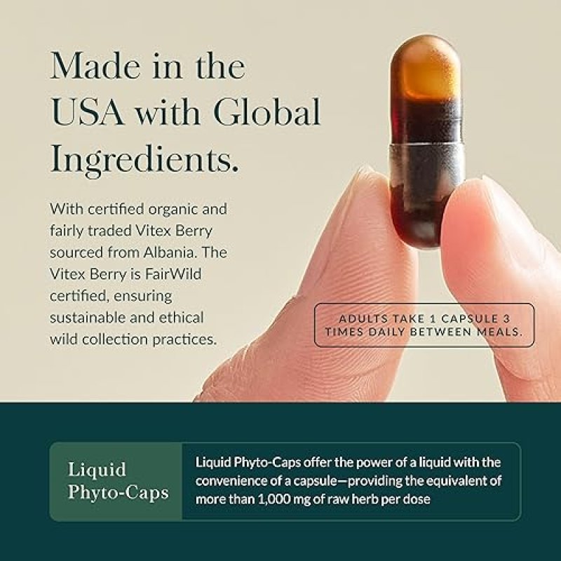 GAIA HERBS MENOPAUSE SUPPORT DAYTIME HORMONE BALANCE FOR WOMEN, 60 VEGAN CAPSULES, 20 DAYS