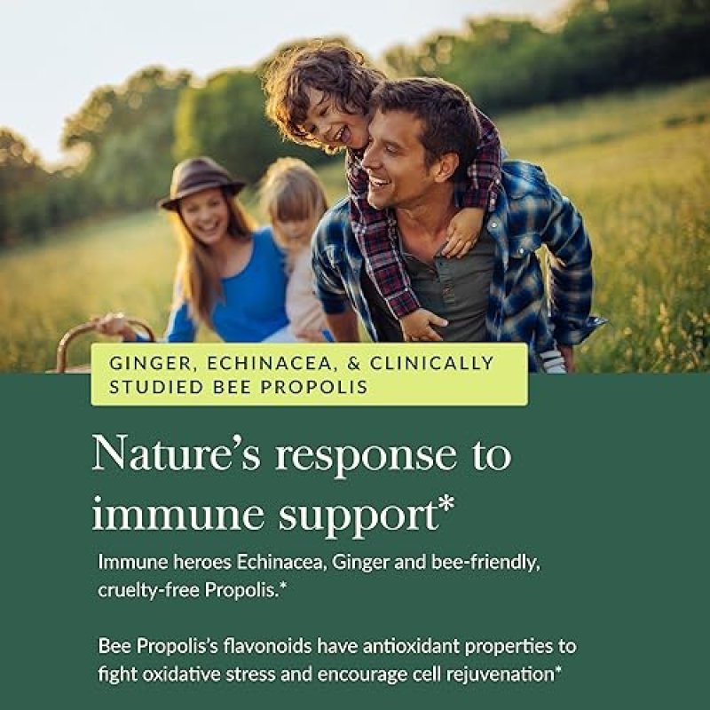 GAIA HERBS IMMUNE RAPID DEFENSE GUMMIES ORGANIC VEGAN SUPPLEMENT WITH PROPOLIS, GINGER ECHINACEA
