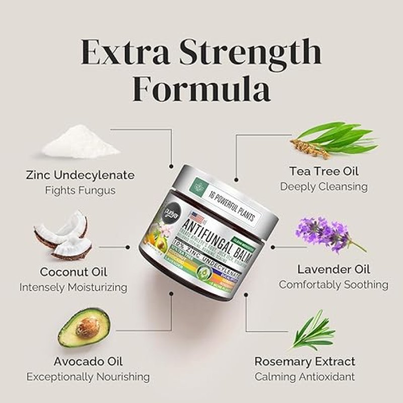 PURIYA EXTRA-STRENGTH ANTIFUNGAL CREAM FOR ATHLETES FOOT, JOCK ITCH RINGWORM, TEA TREE OIL