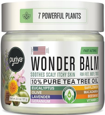 PURIYA EXTRA STRENGTH TEA TREE OIL BALM FOR JOCK ITCH, ATHLETES FOOT, RINGWORM, FAST RELIEF FOR ITCHY SKIN