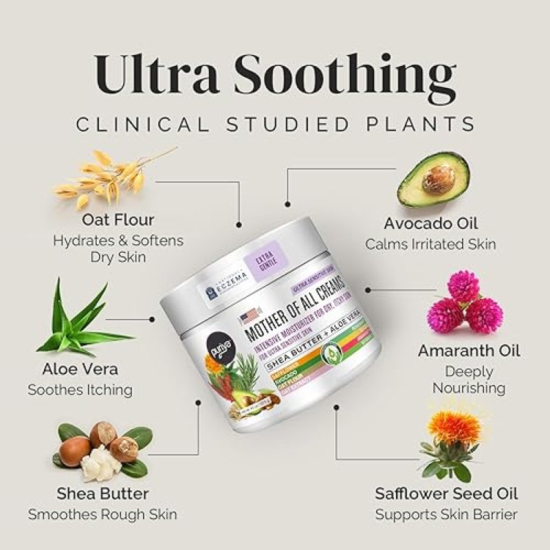 PURIYA ECZEMA CREAM 4.5OZ NEA ACCEPTED, COLLOIDAL OATMEAL, PLANT-BASED, FRAGRANCE-FREE, ITCH RELIEF