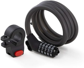 SEGWAY NINEBOT BIKE SCOOTER PASSWORD CABLE LOCK, ANTI-THEFT SECURITY, BLACK, UNIVERSAL FIT