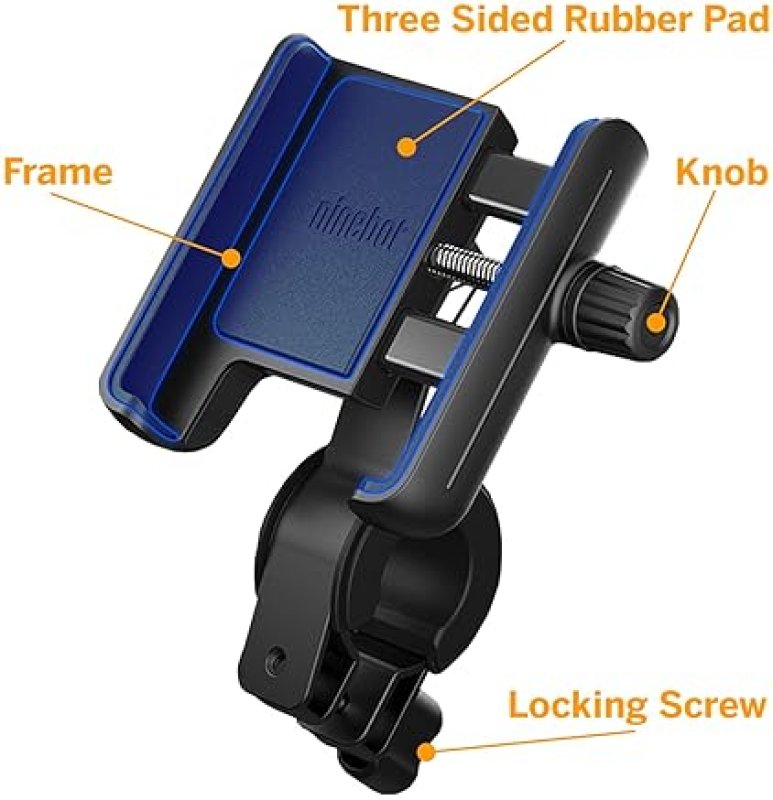SEGWAY NINEBOT ADJUSTABLE PHONE MOUNT FOR SCOOTERS BIKES, 4-6.5 UNIVERSAL HANDLEBAR HOLDER