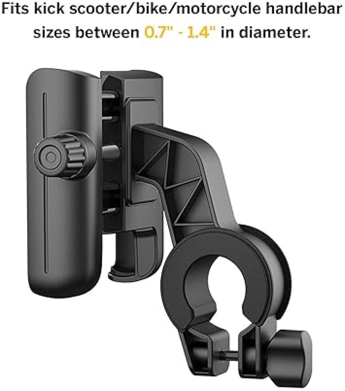 SEGWAY NINEBOT ADJUSTABLE PHONE MOUNT FOR SCOOTERS BIKES, 4-6.5 UNIVERSAL HANDLEBAR HOLDER
