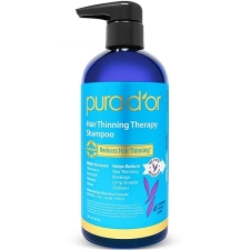 PURA DOR BIOTIN SHAMPOO FOR THINNING HAIR, 16OZ, LAVENDER VANILLA, HAIR THICKENING, COLOR SAFE