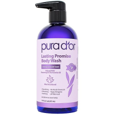 PURA DOR CALMING LAVENDER BODY WASH 16OZ ALOE VERA, ROSEMARY, CHAMOMILE, SULFATE-FREE, VEGAN