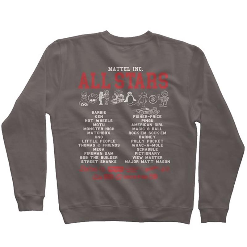 MATTEL 80TH LOGO BLACK SWEATSHIRT