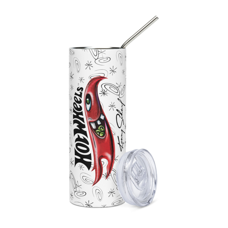 MATTEL HOT WHEELS X KENNY SCHARF WHITE TUMBLER