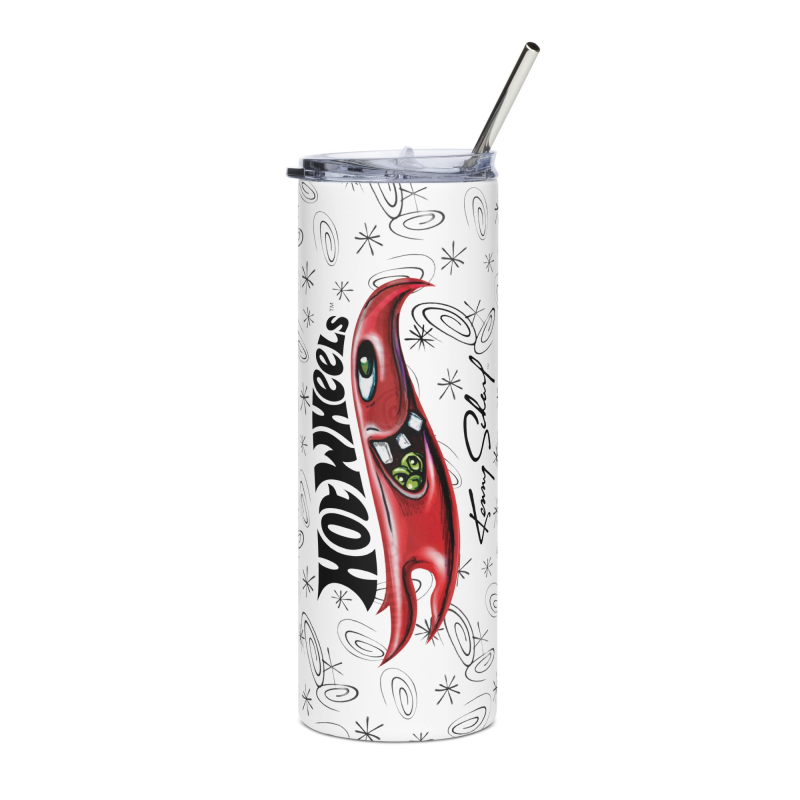 MATTEL HOT WHEELS X KENNY SCHARF WHITE TUMBLER