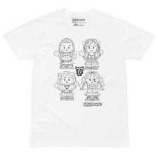 LITTLE PEOPLE COLLECTOR MC REVEALED FAN DESIGNED WHITE T-SHIRT
