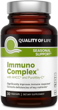 QUALITY OF LIFE IMMUNO COMPLEX WITH AHCC MUSHROOM EXTRACT, VITAMIN C, D3, ZINC COPPER FOR IMMUNE SUPPORT