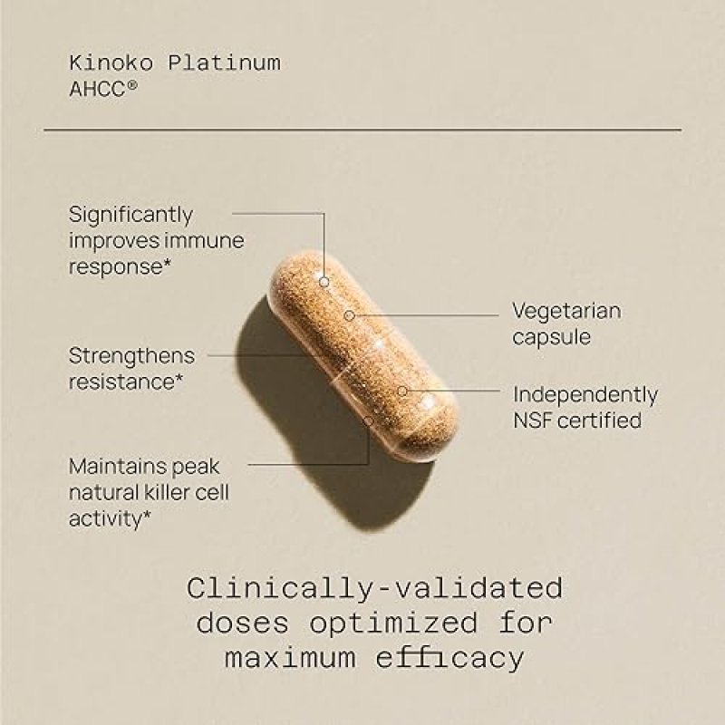 QUALITY OF LIFE AHCC KINOKO PLATINUM MUSHROOM EXTRACT VITAMIN C IMMUNO COMPLEX IMMUNE SUPPORT BUNDLE