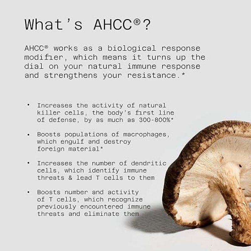 QUALITY OF LIFE AHCC KINOKO PLATINUM MUSHROOM EXTRACT VITAMIN C IMMUNO COMPLEX IMMUNE SUPPORT BUNDLE