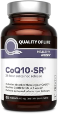 QUALITY OF LIFE COQ10 100MG SUSTAINED RELEASE CAPSULES ENHANCED ABSORPTION, IMMUNE ENERGY SUPPORT, 60 VEG CAPS