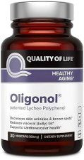 QUALITY OF LIFE OLIGONOL PREMIUM ANTI-AGING SUPPLEMENT LYCHEE EXTRACT, ANTIOXIDANTS, HEART CIRCULATION SUPPORT, 30 C