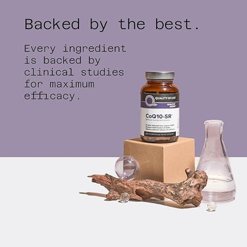 QUALITY OF LIFE COQ10 100MG SUSTAINED RELEASE SUPPLEMENT ENHANCED ABSORPTION, ENERGY IMMUNE SUPPORT, 60 CAPS