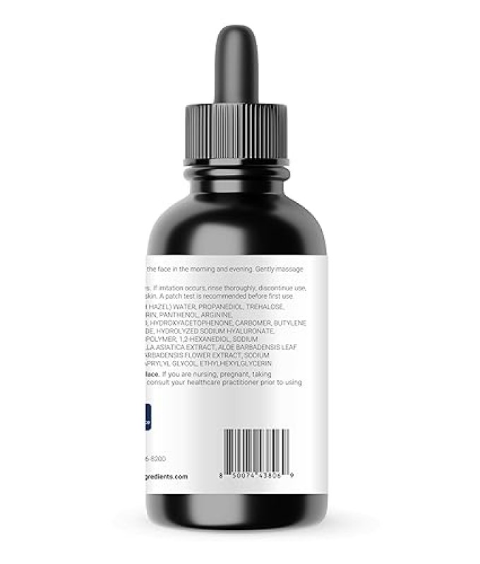MICRO INGREDIENTS HYALURONIC ACID SERUM 4OZ 4 TYPES HA 2 WITH VITAMIN B5 C E, WITCH HAZEL, CENTELLA HYDRATING, OIL-FRE
