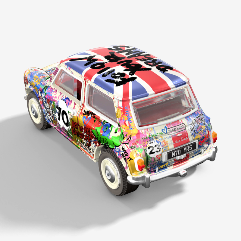 MATCHBOX X MR BRAINWASH 1964 AUSTIN MINI COOPER S COLLECTIBLE DIECAST