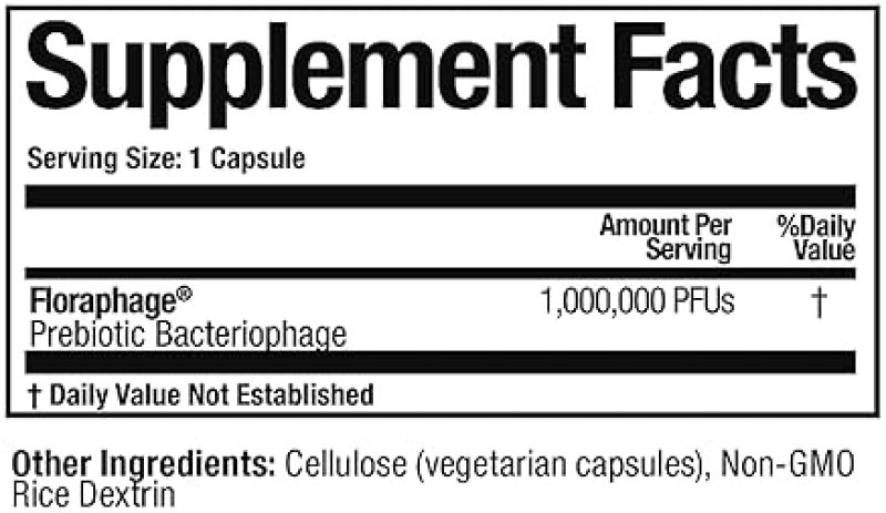 ARTHUR ANDREW MEDICAL FLORAPHAGE PREBIOTIC FORMULA PROBIOTIC MULTIPLIER, 90 CAPSULES