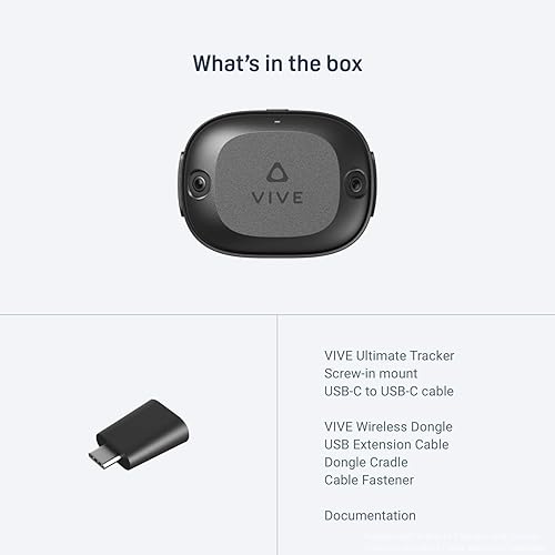 HTC VIVE ULTIMATE TRACKER WITH DONGLE MOTION TRACKING ACCESSORY FOR VR HEADSETS