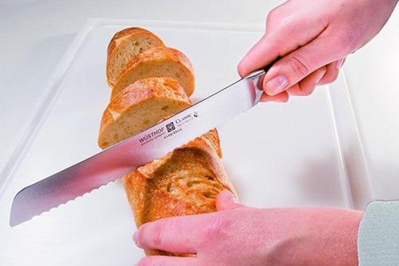 WUSTHOF CLASSIC 8-INCH BREAD KNIFE SERRATED GERMAN STEEL KITCHEN KNIFE FOR SLICING BREAD