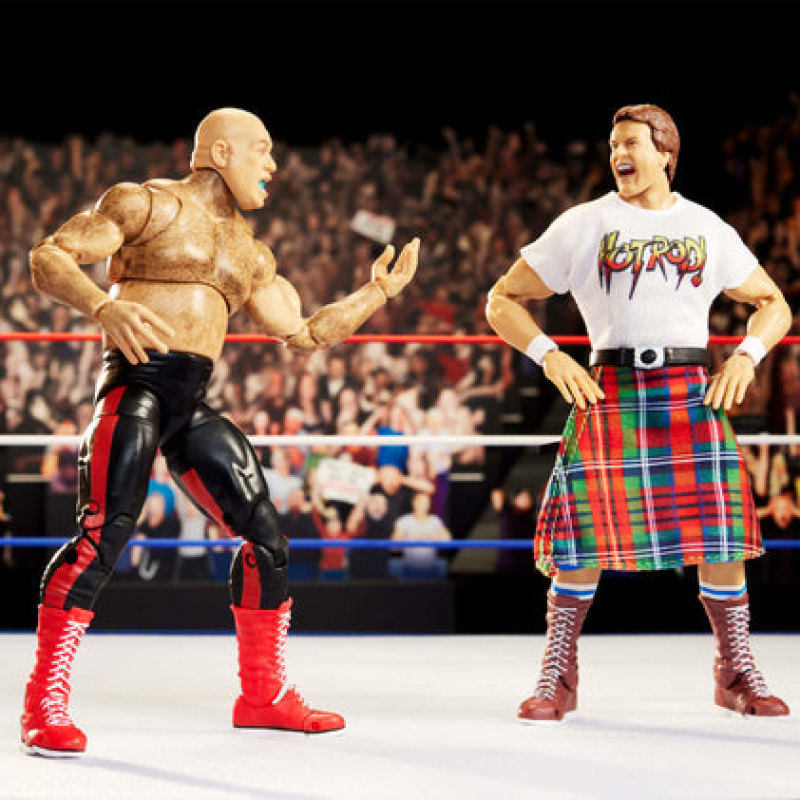 WWE ULTIMATE EDITION COLISEUM COLLECTION "ROWDY" RODDY PIPER & GEORGE "THE ANIMAL" STEELE 2-PACK COLLECTIBLE FIGURES