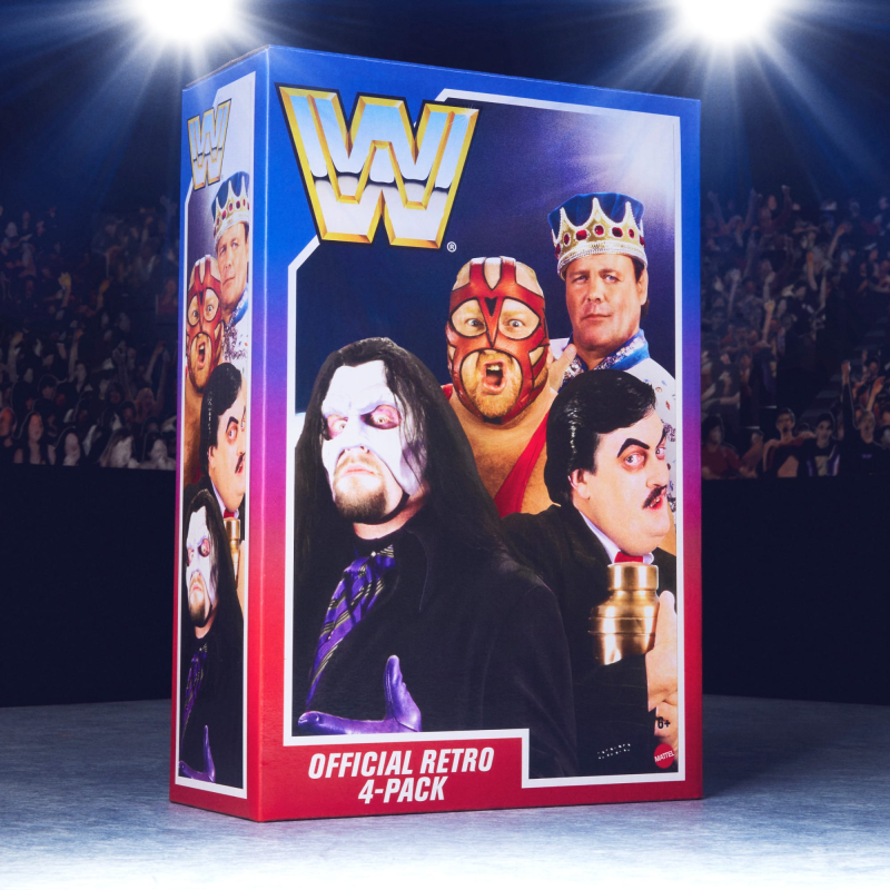 WWE RETRO ACTION FIGURES 4-PACK BUNDLE COLLECTIBLE ACTION FIGURE