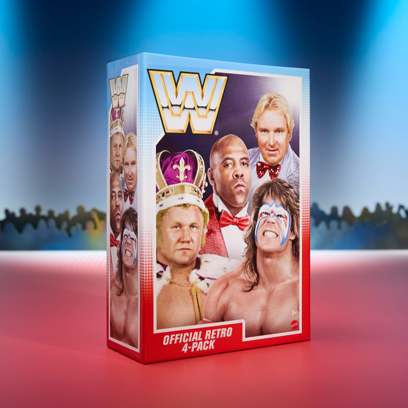 WWE OFFICIAL RETRO 4-PACK ACTION FIGURES COLLECTIBLE ACTION FIGURE
