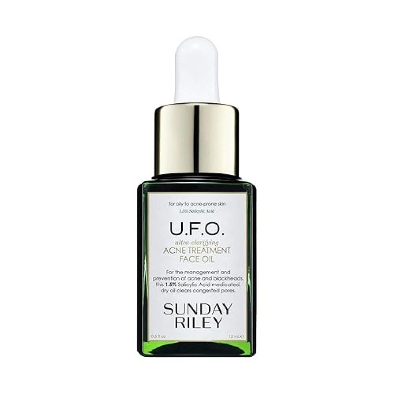 SUNDAY RILEY U.F.O. SALICYLIC ACID TEA TREE FACE OIL FOR ACNE TREATMENT ULTRA-CLARIFYING CARE