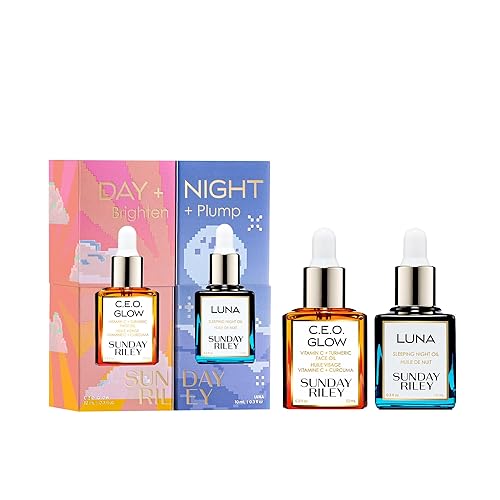 SUNDAY RILEY DAY NIGHT BRIGHTENING AND PLUMPING SERUM FOR RADIANT, HYDRATED SKIN ALL SKIN TYPES