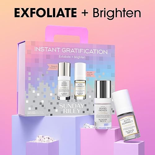 SUNDAY RILEY INSTANT GRATIFICATION EXFOLIATE BRIGHTEN FACE SCRUB FOR GLOWING, SMOOTH, RADIANT SKIN