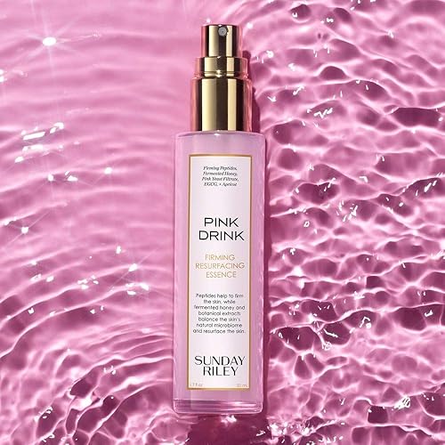 SUNDAY RILEY PINK DRINK FIRMING RESURFACING ESSENCE FACE MIST FOR GLOWING, YOUTHFUL SKIN