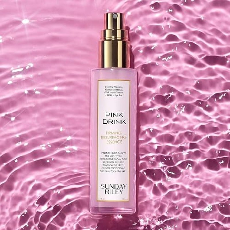SUNDAY RILEY PINK DRINK FIRMING RESURFACING ESSENCE FACE MIST FOR GLOWING, YOUTHFUL SKIN
