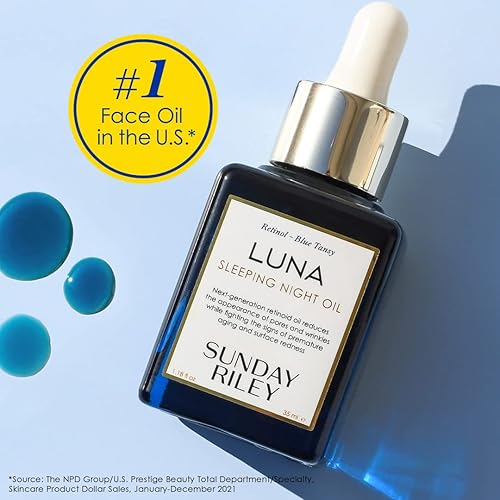 SUNDAY RILEY LUNA RETINOL SLEEPING NIGHT OIL ANTI-AGING FACE TREATMENT FOR YOUTHFUL SKIN