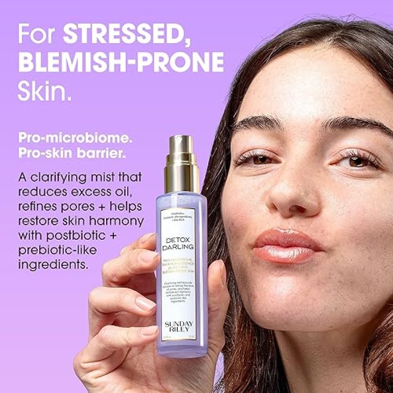 SUNDAY RILEY DETOX DARLING BALANCING ESSENCE MIST FOR OILY, ACNE-PRONE BLEMISH-PRONE SKIN OIL CONTROL