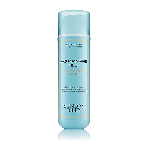 SUNDAY RILEY AQUAMARINE MELT HYDRATING GEL-BALM CLEANSER FOR FACE, GENTLE MAKEUP REMOVER, 100ML