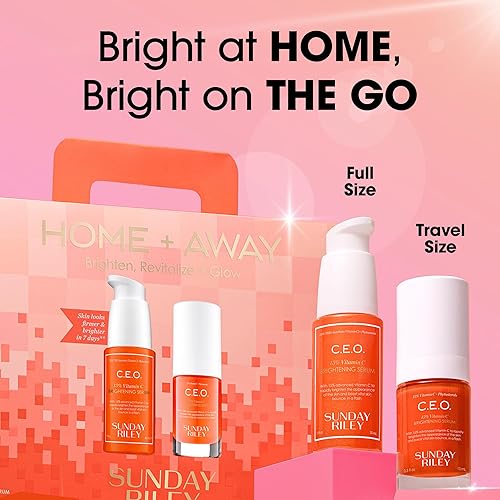 SUNDAY RILEY HOME AWAY BRIGHTENING REVITALIZING GLOW SERUM FOR RADIANT SKIN FACE CARE SKINCARE ESSENTIALS