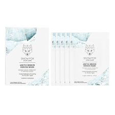 SNOW FOX ARCTIC BREEZE SHEET MASK 5-PACK PEPPERMINT ALOE VERA HYDRATING COOLING FACE MASK