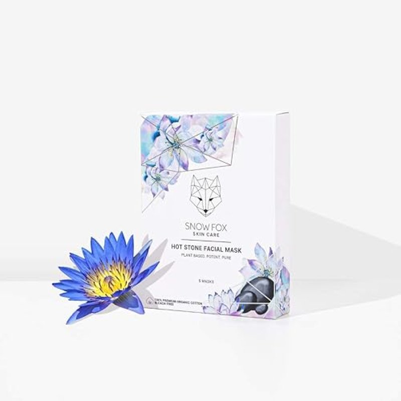 SNOW FOX SKINCARE HOT STONE FACIAL MASK 5-PACK FOR OIL CONTROL PORE MINIMIZING TREATMENT