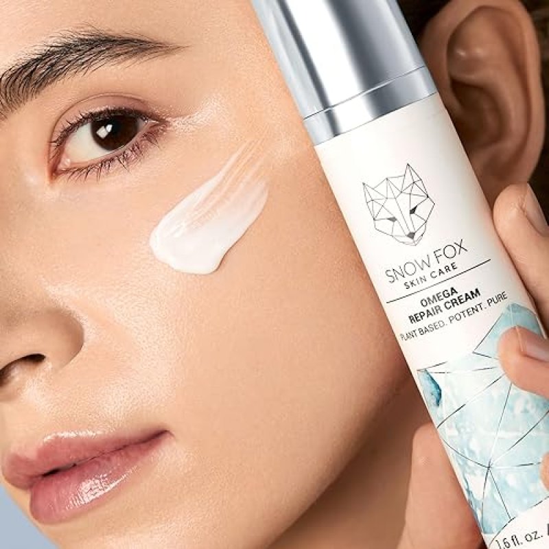 SNOW FOX OMEGA REPAIR CREAM 50ML PLANT-BASED OMEGA 3-6-7-9 MOISTURIZER FOR FACE AND SKIN