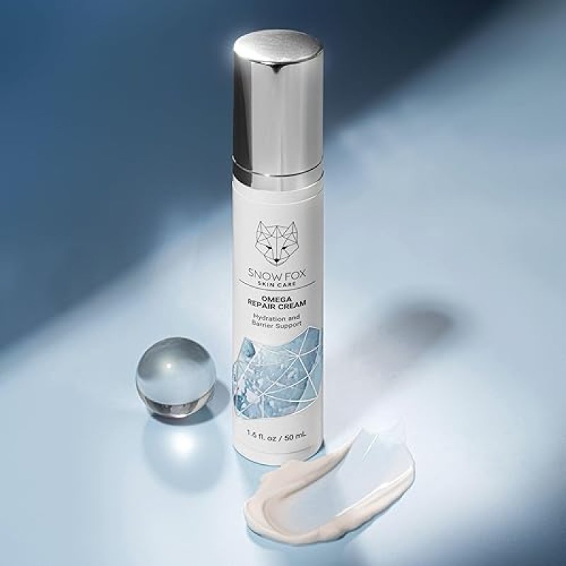 SNOW FOX OMEGA REPAIR CREAM 50ML PLANT-BASED OMEGA 3-6-7-9 MOISTURIZER FOR FACE AND SKIN